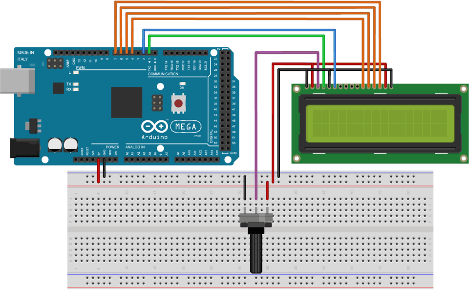 Arduino LCD教程电路原理图