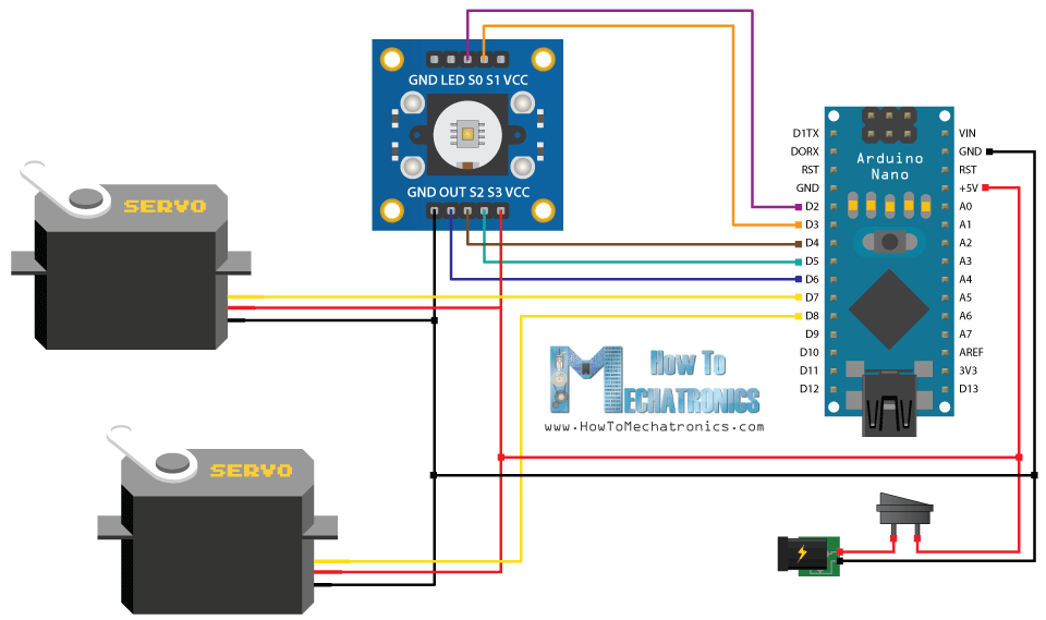 Arduino彩色分选机电路原理图