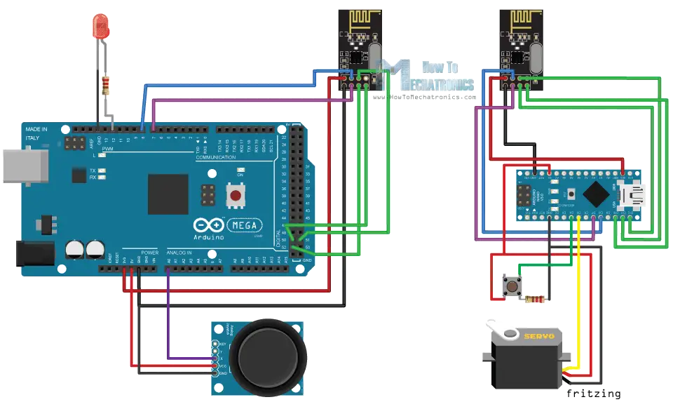 Arduino无线通信NRF24L01电路原理图教程