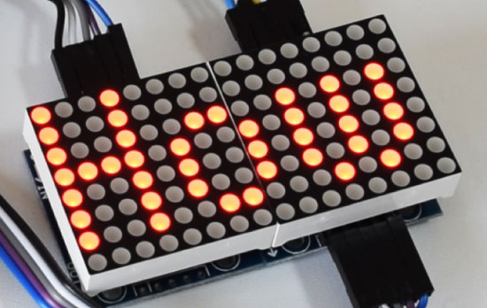 8x8 LED矩阵滚动文本Arduino代码