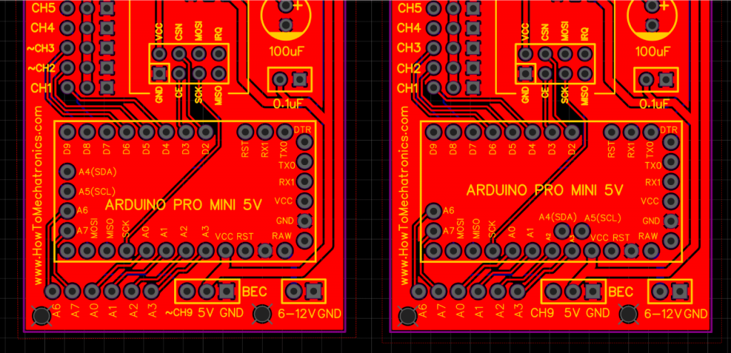 Arduino Pro Mini板用不同的别针排列