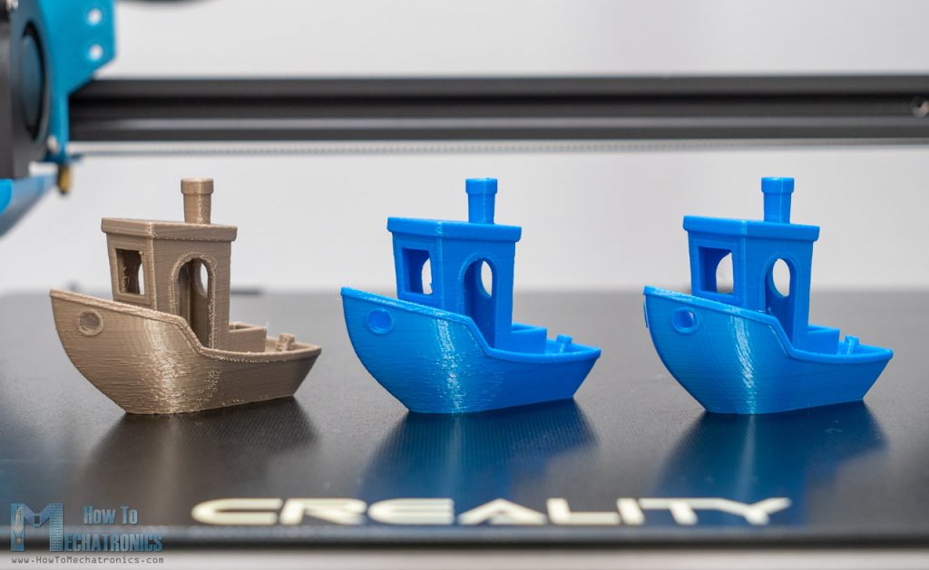 在CR-10 V3上3DBenchy 3D打印结果由差到优